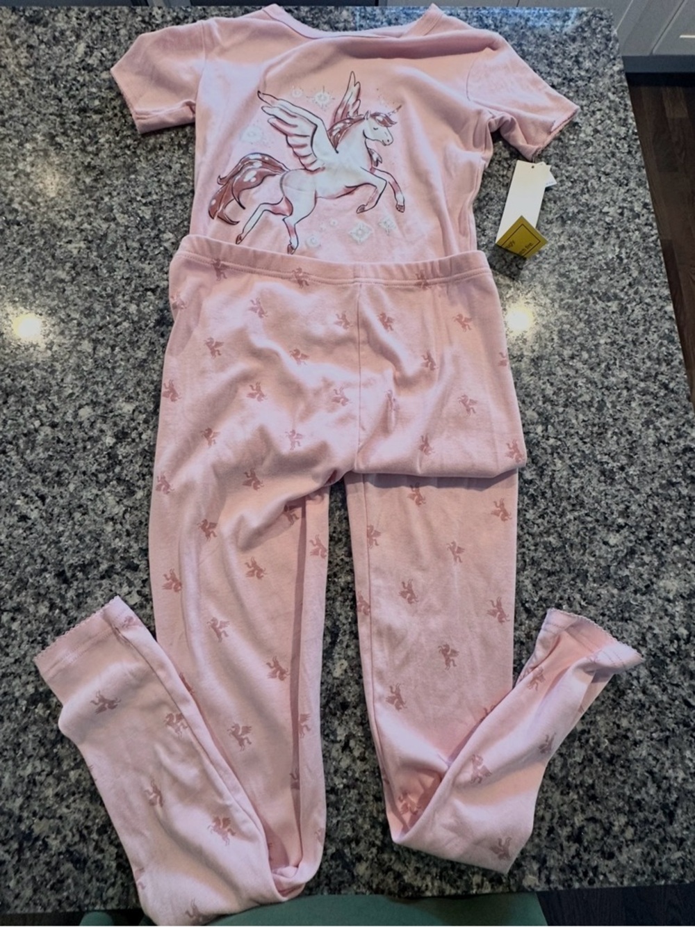 Carter's Light Pink Unicorn 2 Piece Pajama Set Size 14/14A